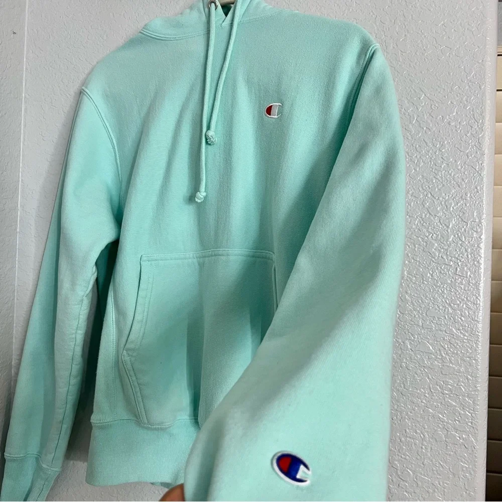 Baby Blue Turquoise Champion Hoodie